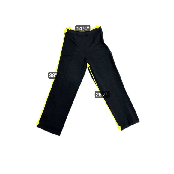 Wide-Leg Black Knit Pants Gray Stripe Accents Comfort Fit Stylish Design Sporty - Picture 5 of 7